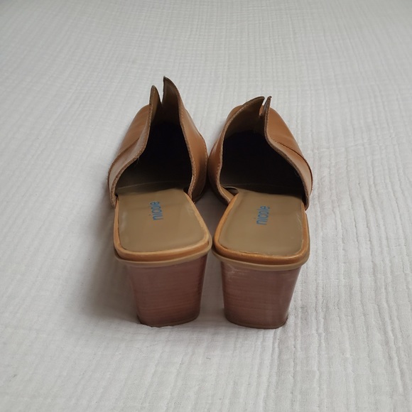 Nicole Slip On Tan Leather Mules Size 8 Classic Boho Chic Vintage Retro Fall - Picture 9 of 12